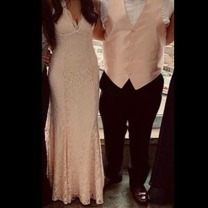 beautiful pink prom dress